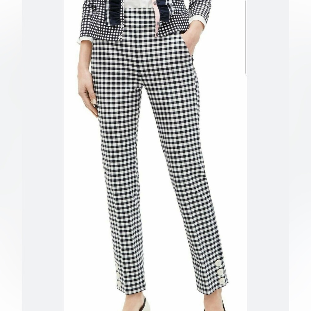 J.Crew Remi Gingham pants size 4 NWT